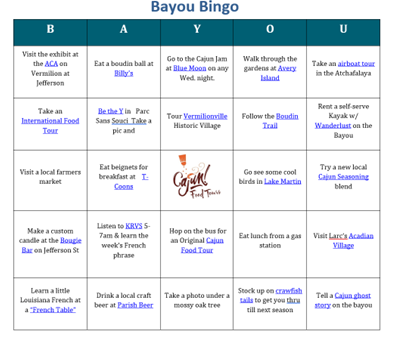 Bayou Bingo – Summer Edition