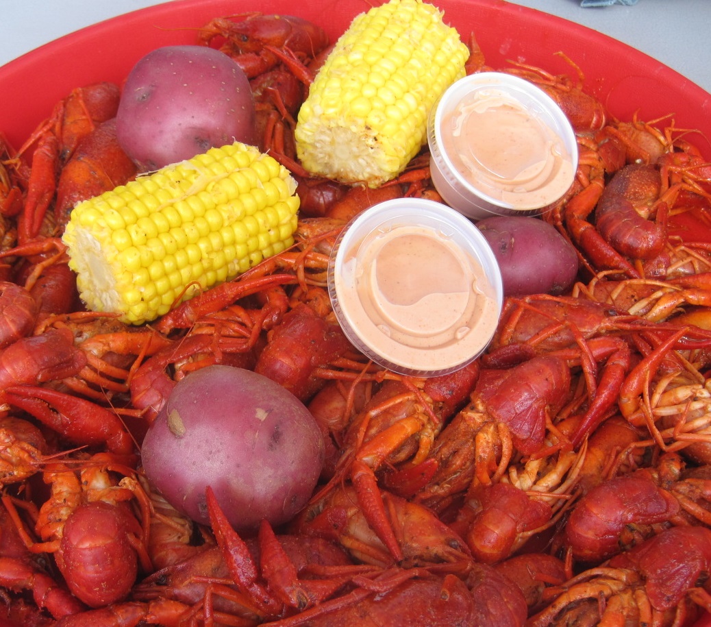 Boiled Crawfish in season