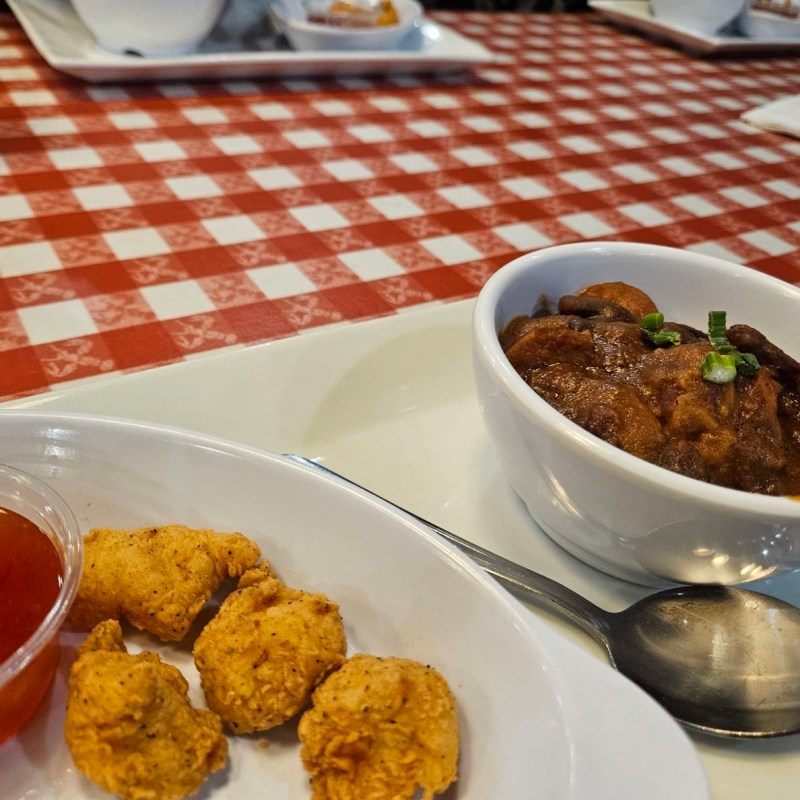 a plate of food on a table